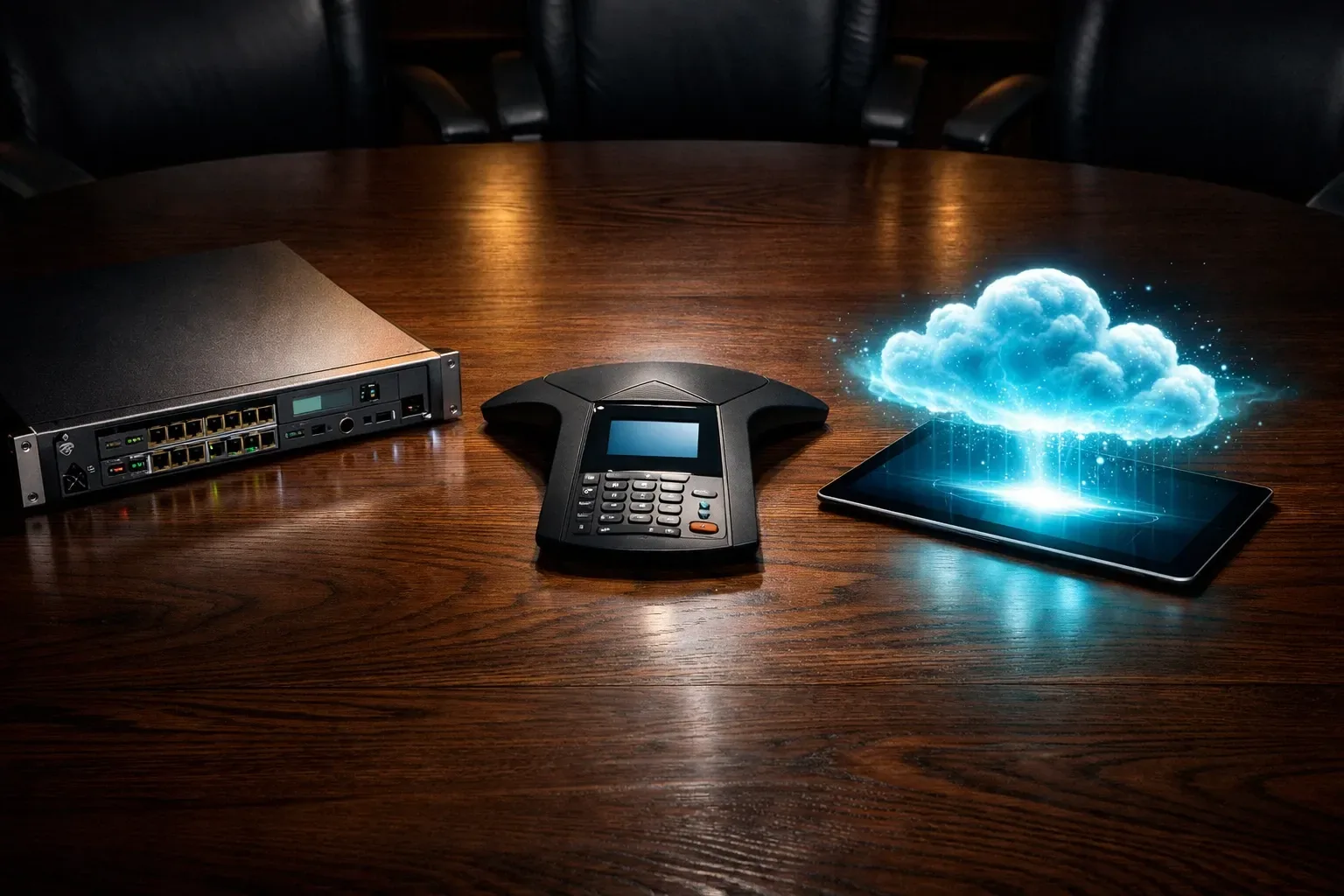 Comparison of on-premise IP PBX hardware and cloud PBX solutions for a Canadian business.