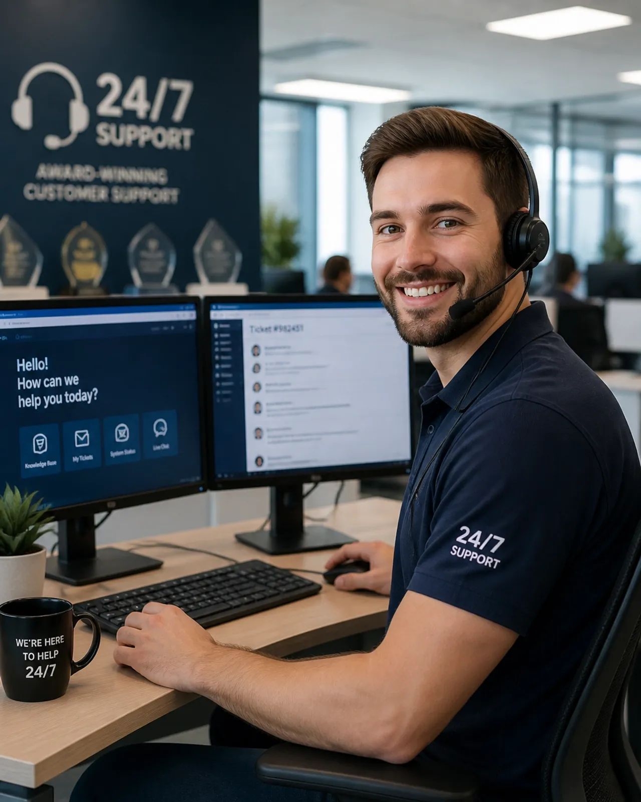 Our support team is available 24/7 to ensure your business stays connected.