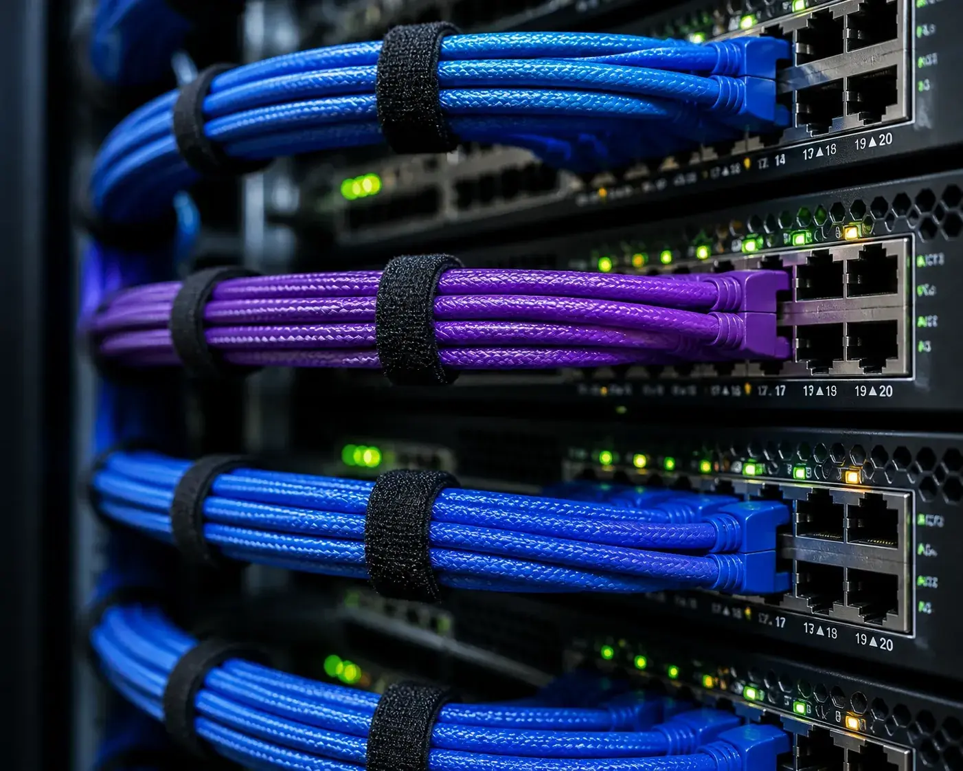 High-quality structured cabling services for a reliable business VoIP server room.