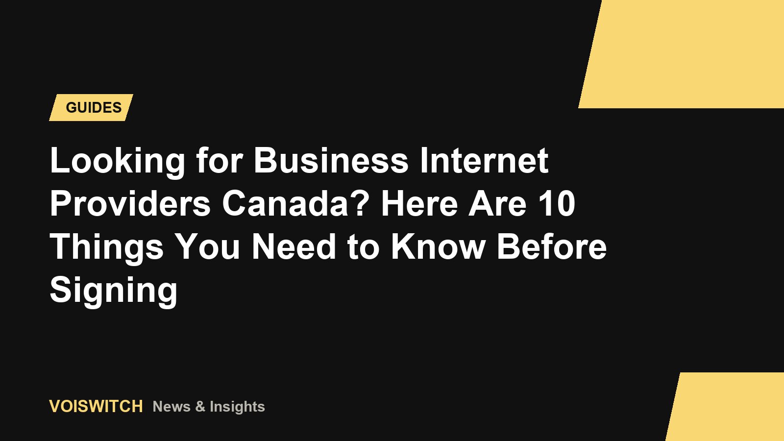 Looking for Business Internet Providers Canada? Here Are 10 Things You Need to Know Before Signing
