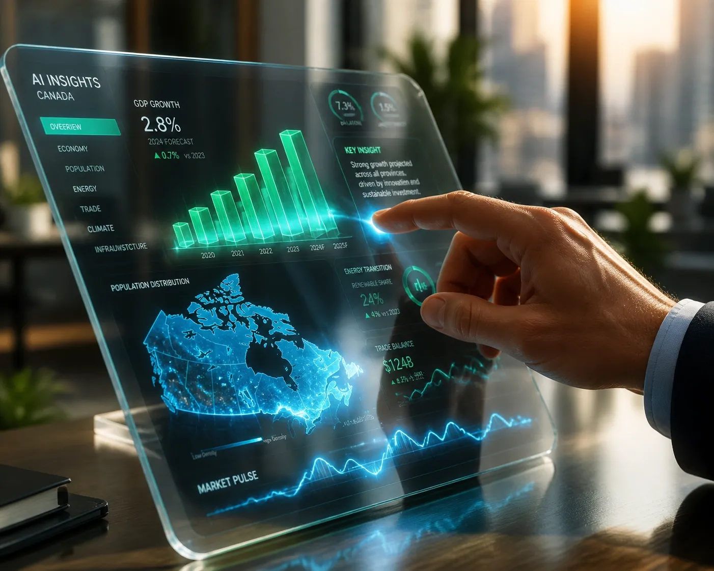 Analytics dashboard showing real-time data for Canadian customer support using a cloud call center platform.